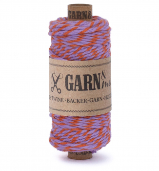 bakers twine lilac-terracotta  (2mm)
