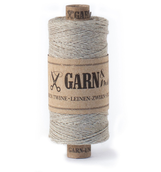 Heftzwirn Leinen Natur einfarbig