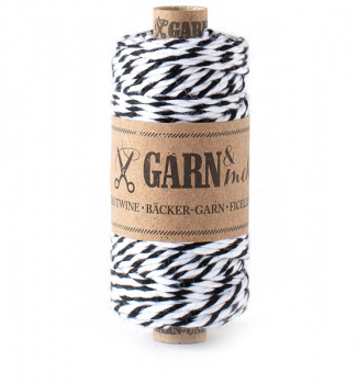 bakers twine black-white  (2mm)