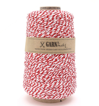 Yarn cone, red-white
