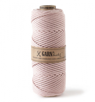 GARN & MEHR | macrame cotton Cord, cotton cord powder rose