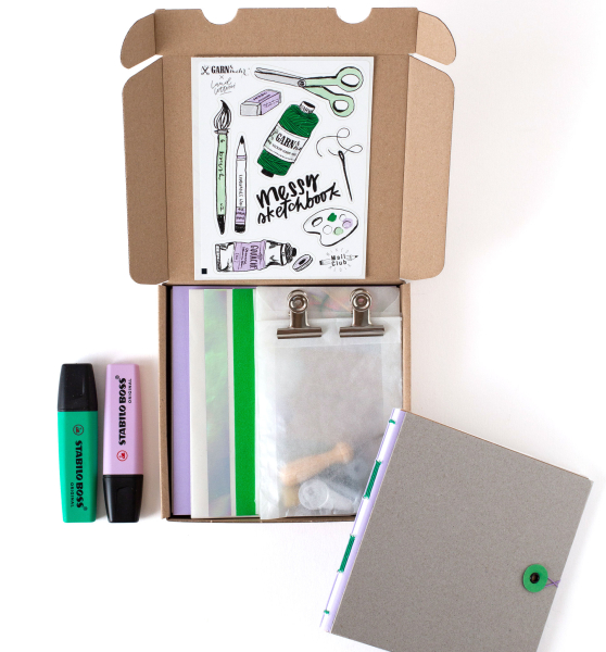 DIY kit Messy Sketchbook | GARN&MEHR X Landletterei