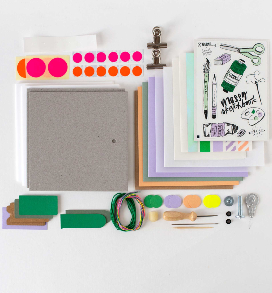 DIY kit Messy Sketchbook | GARN&MEHR X Landletterei