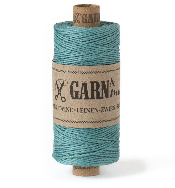 Heftzwirn Leinen Aqua
