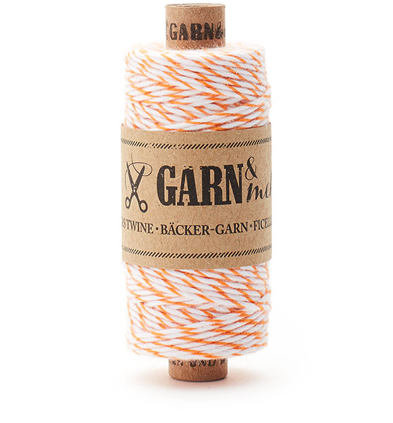 GARN&MEHR Bäckergarn Orange-Weiss