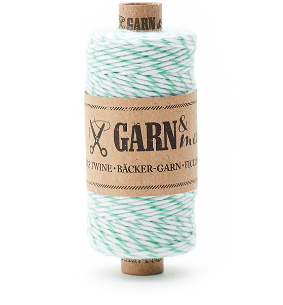 Bäckergarn Mint-Weiss