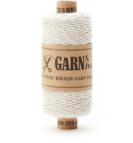 bakers twine silver-natural white