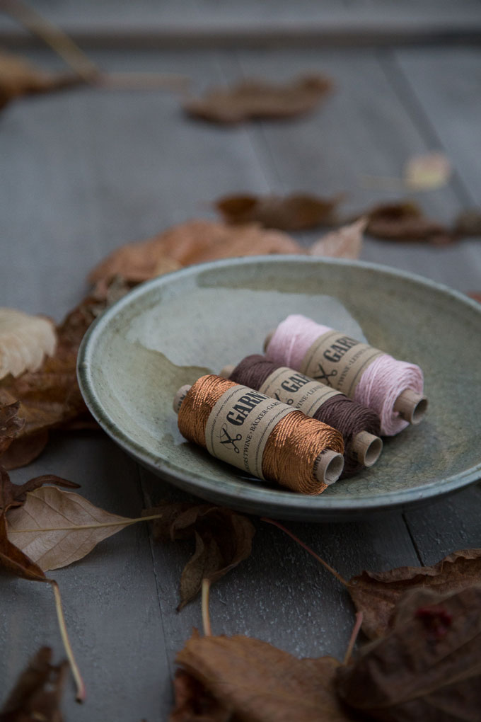 Herbstfarben - colours of autumn: copper, linen twine brown and powder-rose | GARN & MEHR